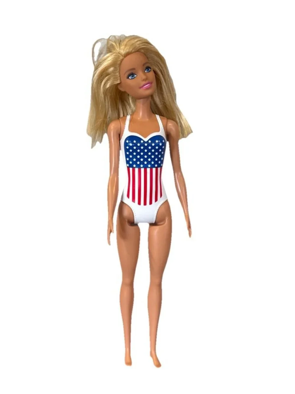 Mattel Barbie Olympic Swimmer USA Swim Team American Flag Swimsuit Doll